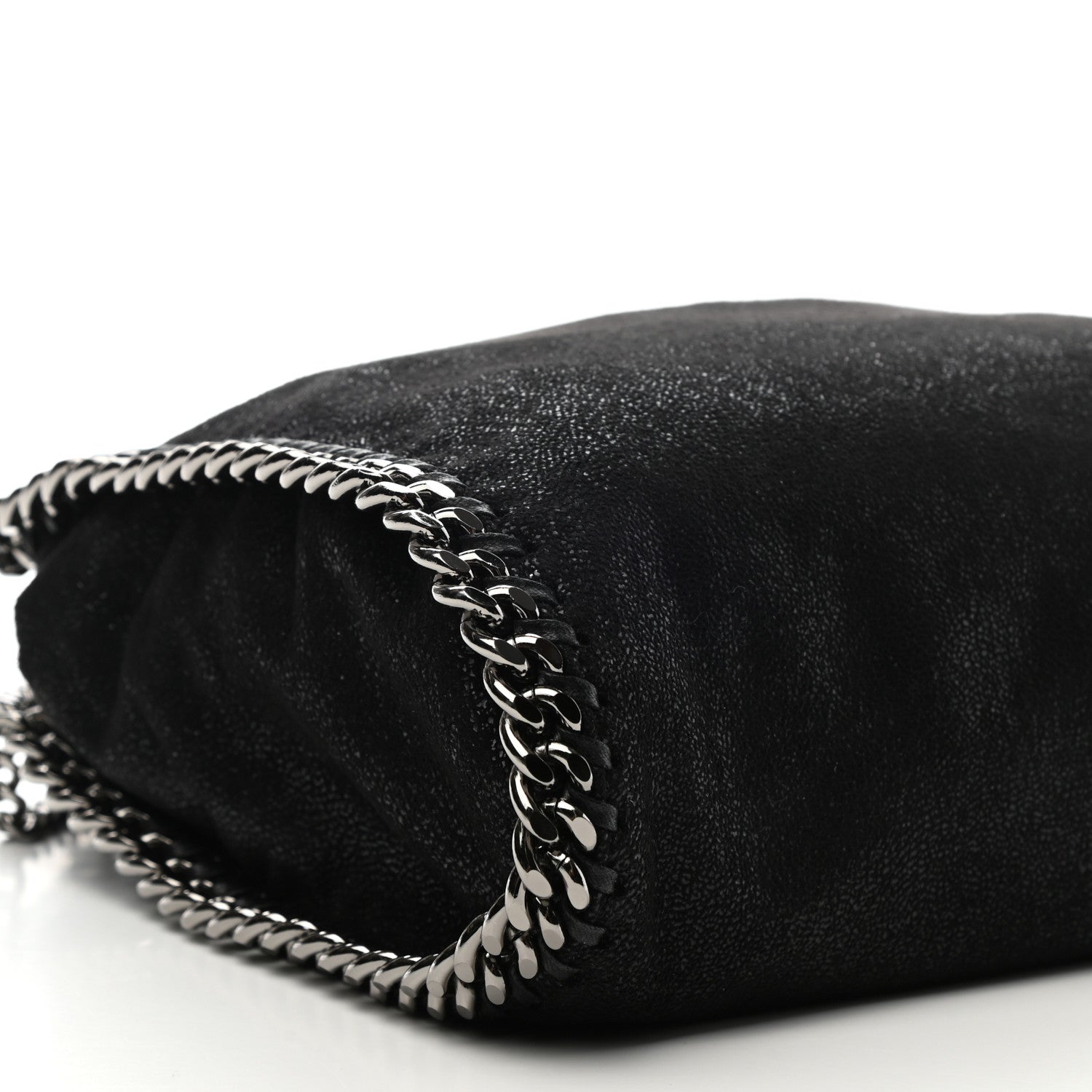 Stella McCartney Shaggy Deer Mini Falabella Fold Over Tote Black 10 of 11