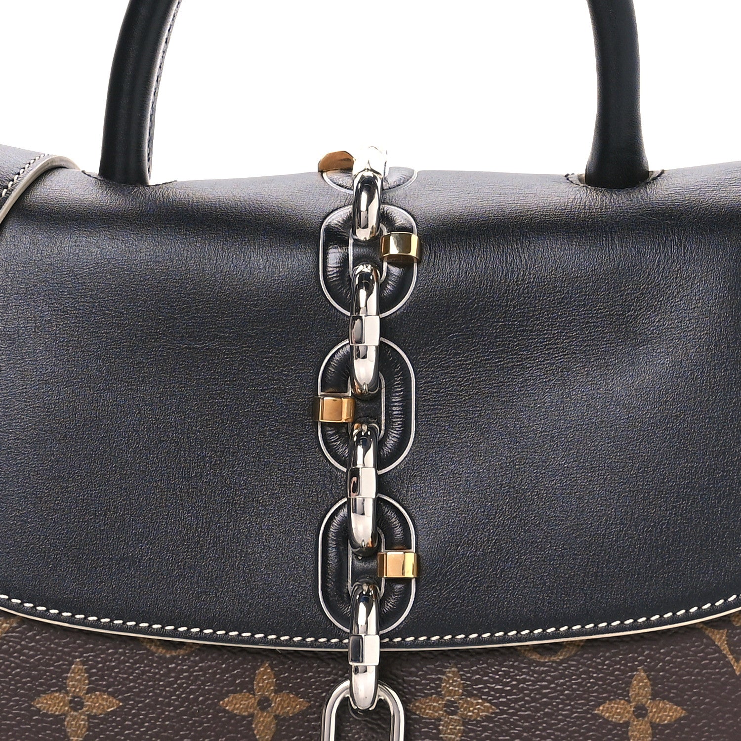 Louis Vuitton Calfskin Monogram Chain It Bag PM Black 8 of 10