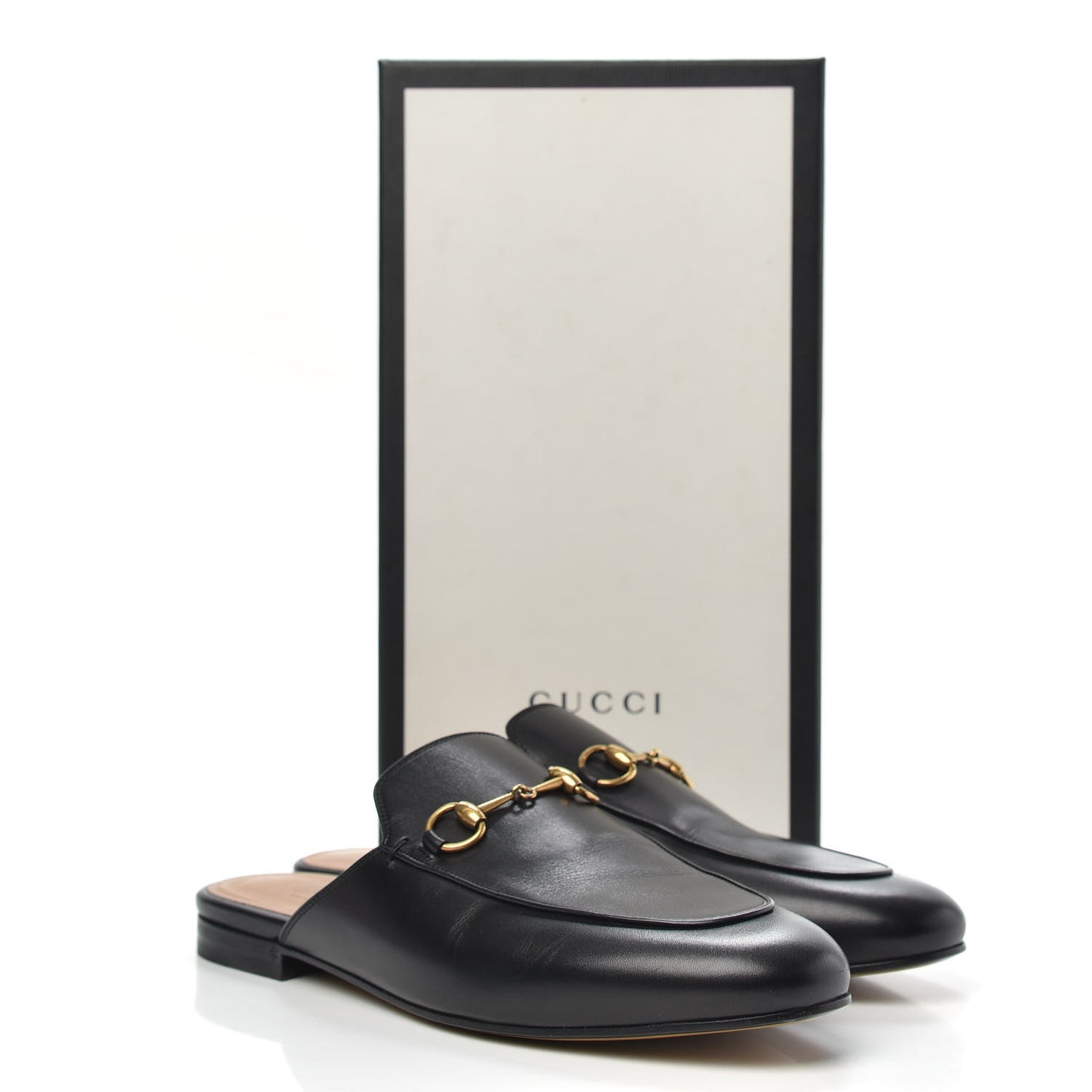 Calfskin Womens Princetown Slippers 39 Black