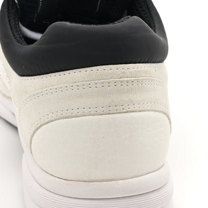 Chanel Mesh Suede Calfskin Grained Calfskin Womens CC Sneakers 37 White Black 10 of 11