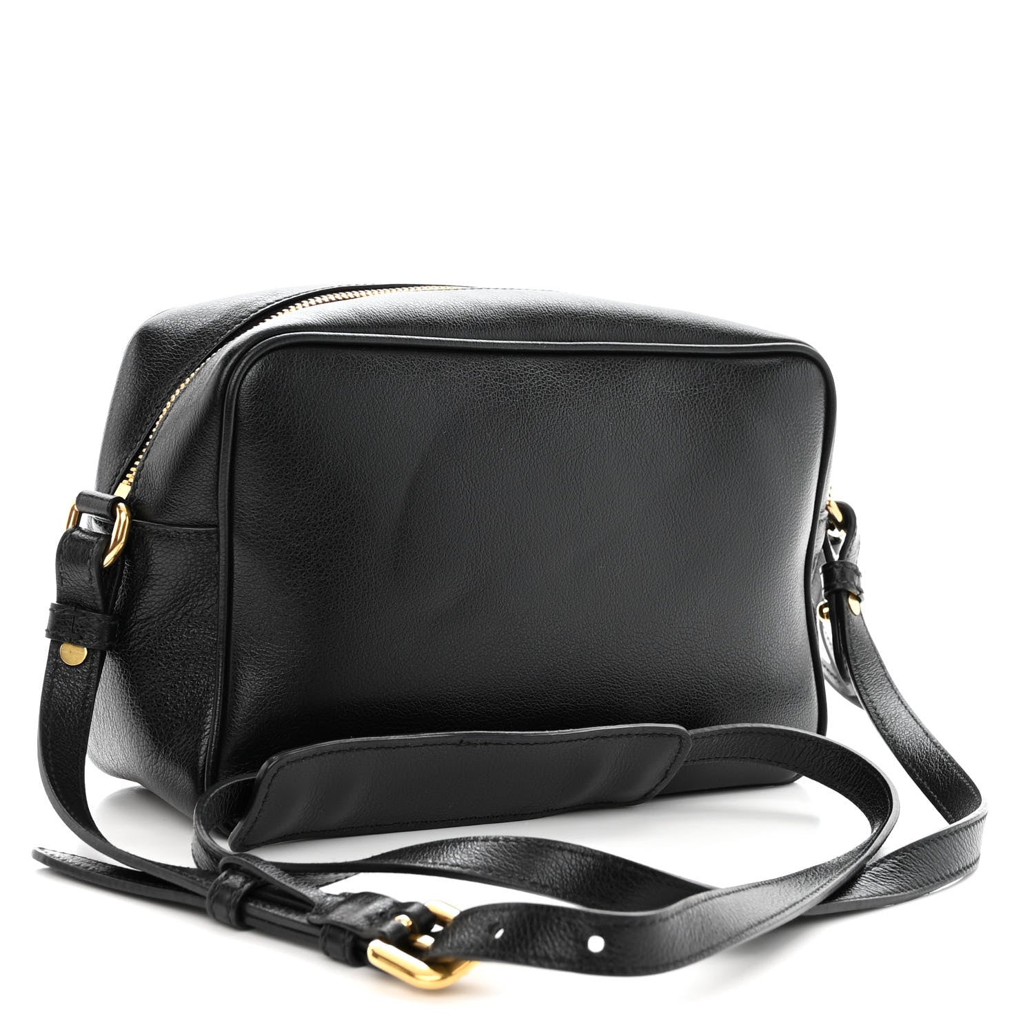 Prada Glace Calfskin Embossed Logo Crossbody Black 3 of 9