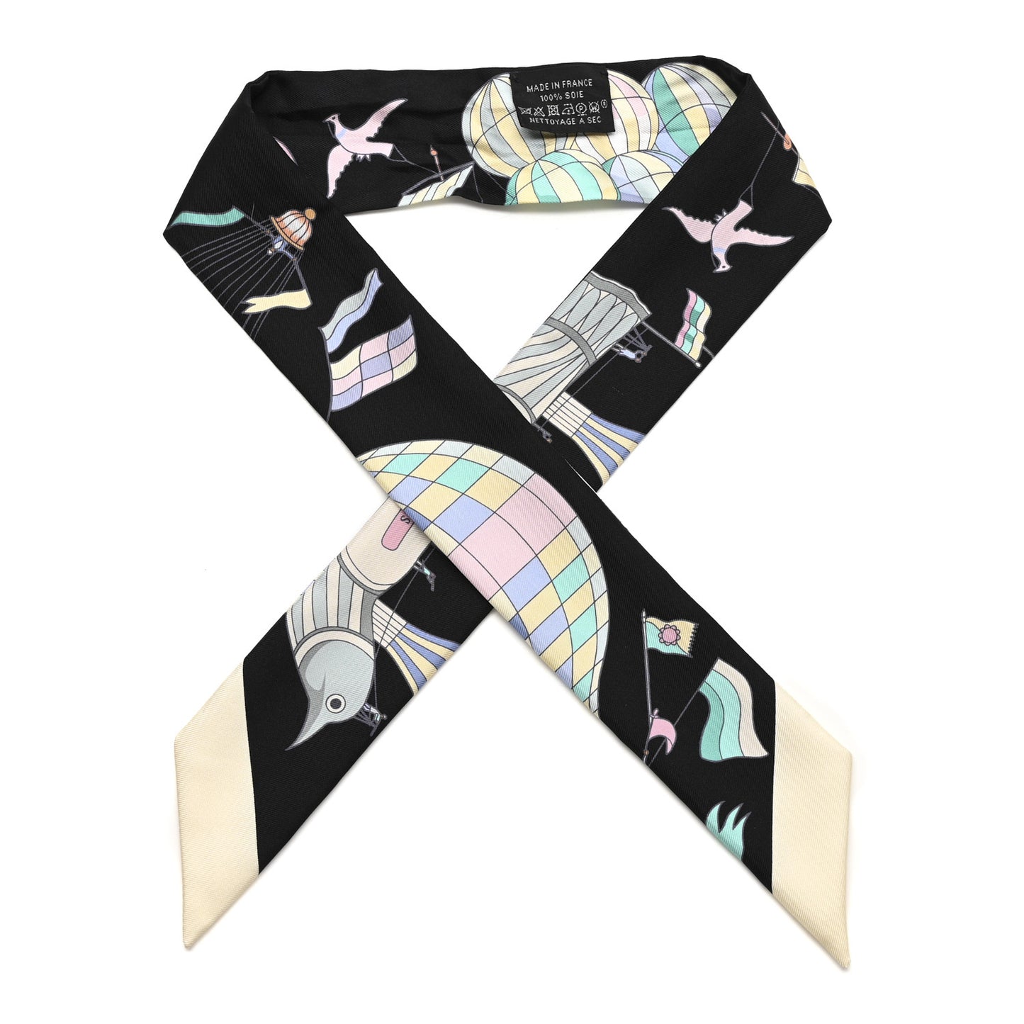 Silk Les Folies Du Ciel Twilly Black Jaune Soufre Multicolor