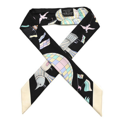 Hermes Silk Les Folies Du Ciel Twilly Black Jaune Soufre Multicolor 1 of 4
