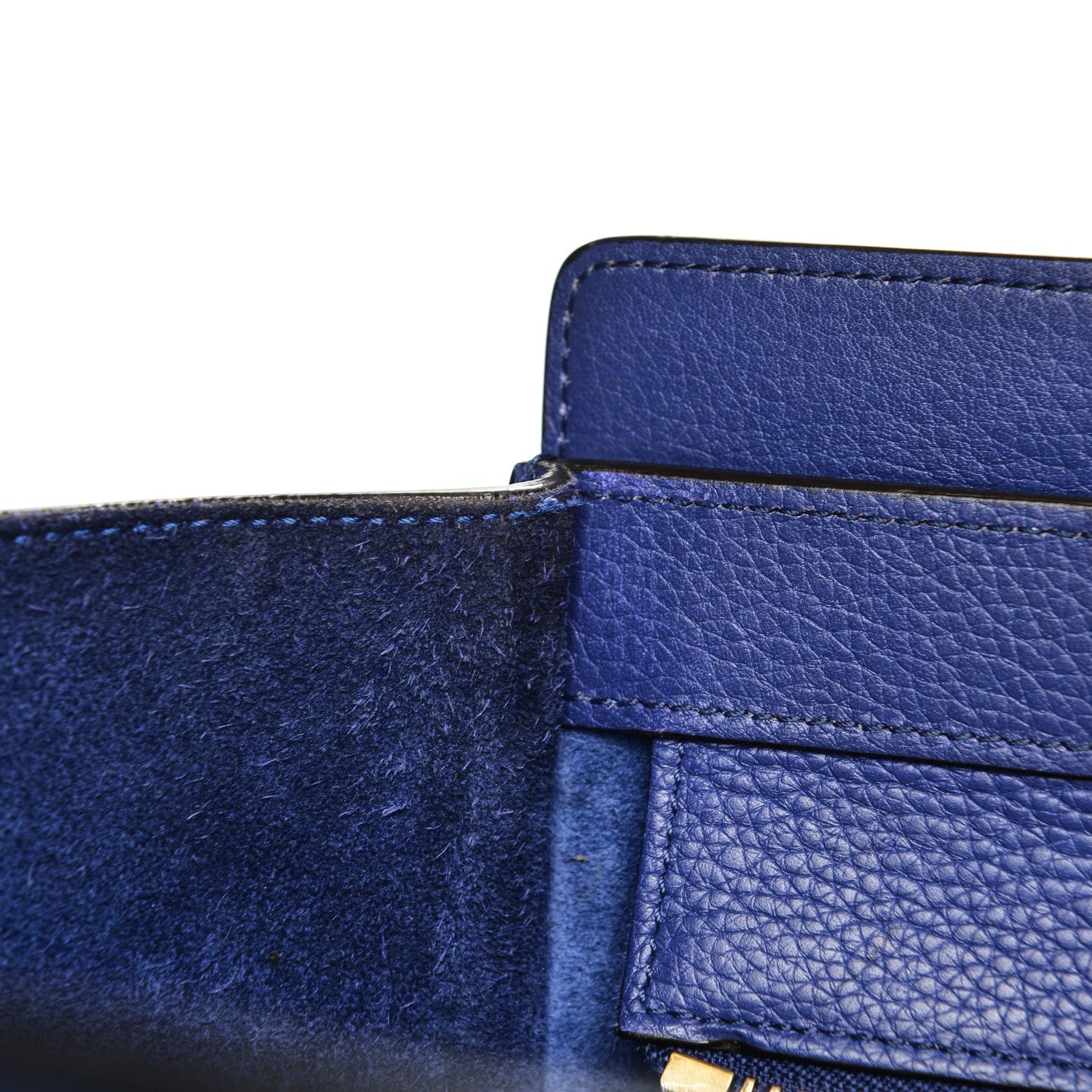 Celine Drummed Calfskin Mini Luggage Indigo 12 of 13