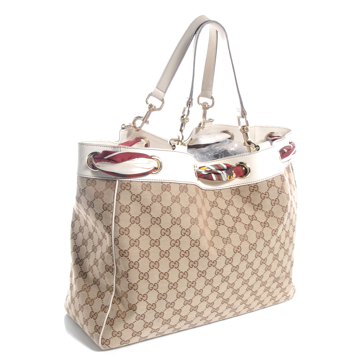 Monogram Large Positano Tote Ivory