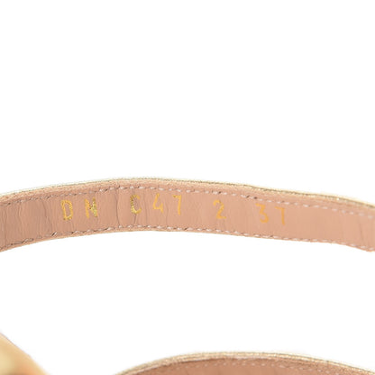 Valentino Garavani Metallic Pebbled Calfskin Rockstud 60mm Caged Slide Sandals 37 Skin 10 of 11