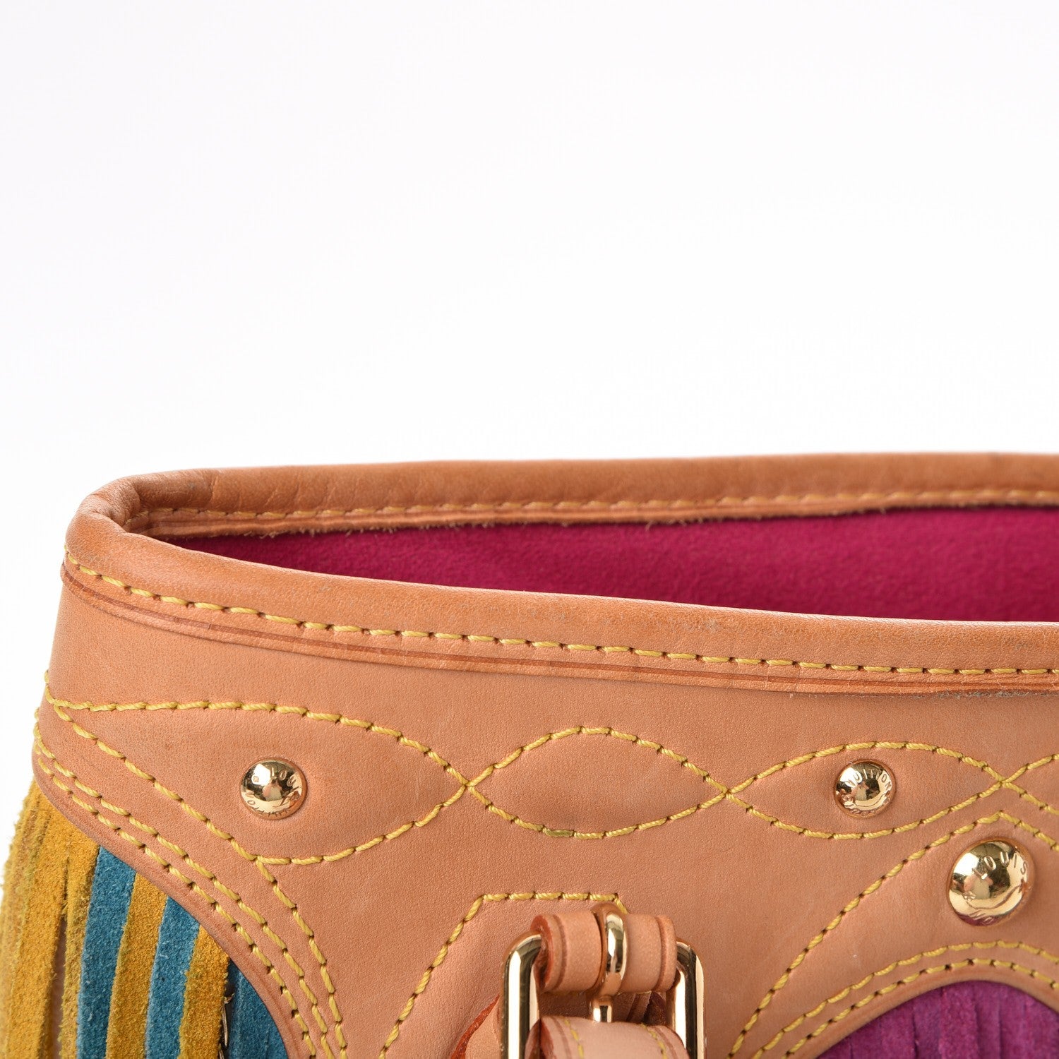 Louis Vuitton Monogram Multicolor Fringe Bucket White 8 of 11