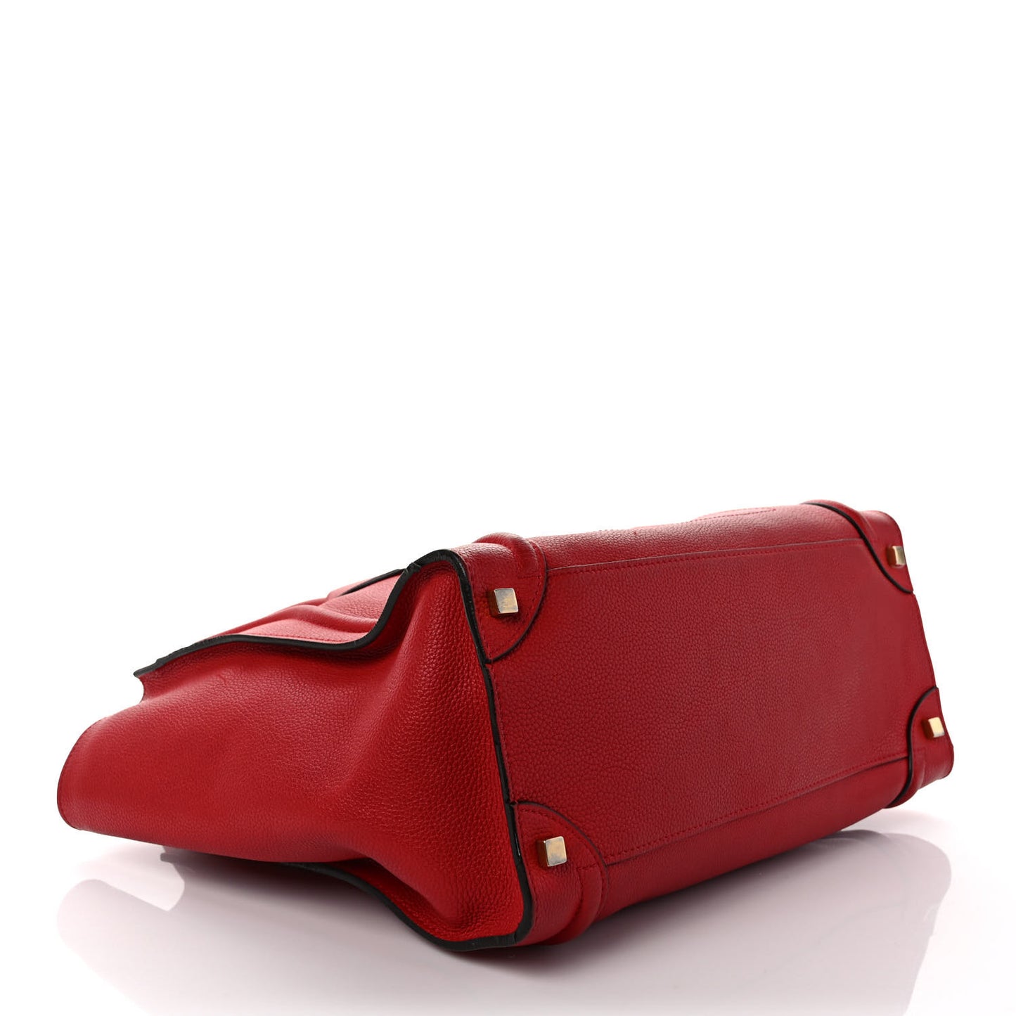 Drummed Calfskin Mini Luggage Coquelicot