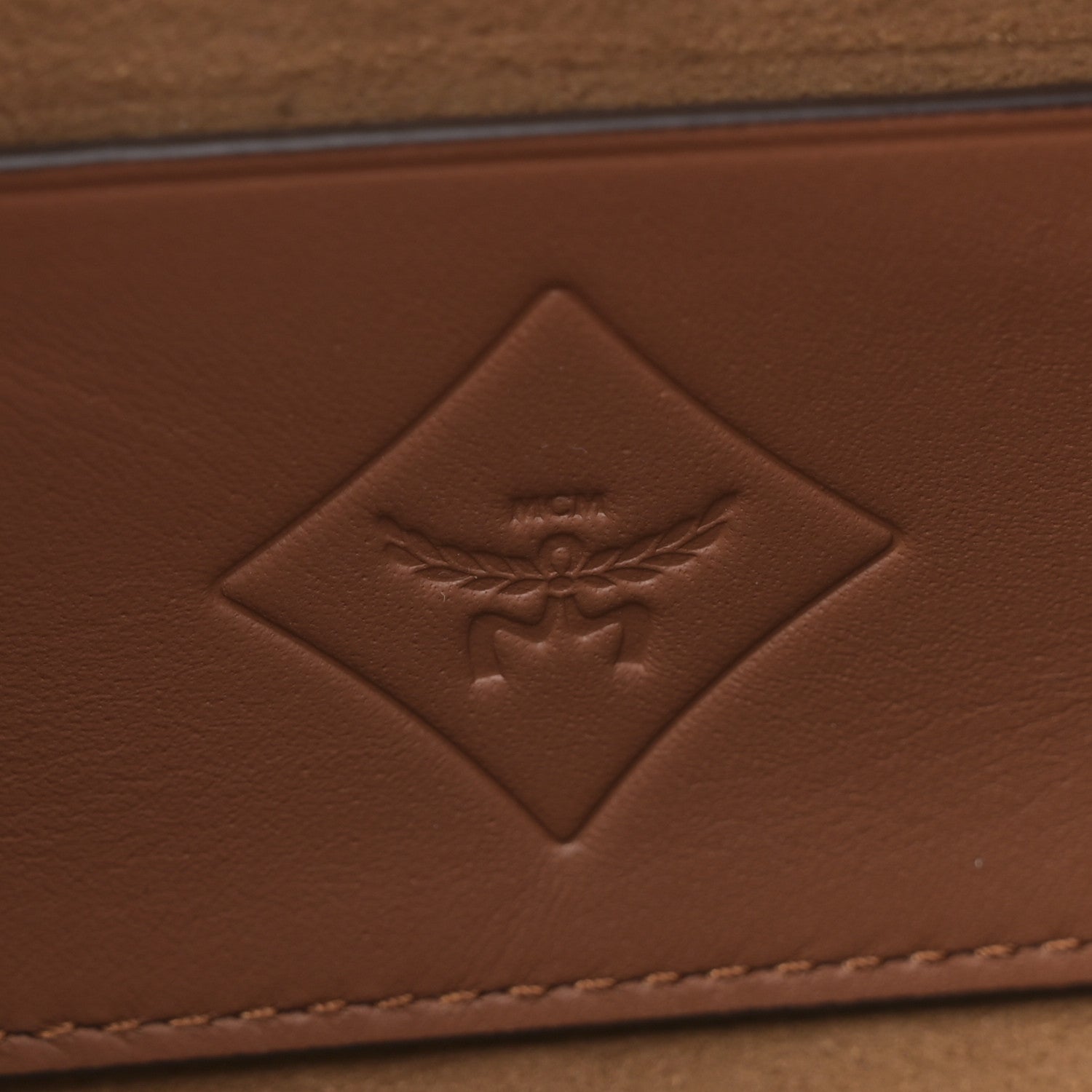 MCM Lauretos Nappa Mini Ella Boston Bag Cognac 6 of 9