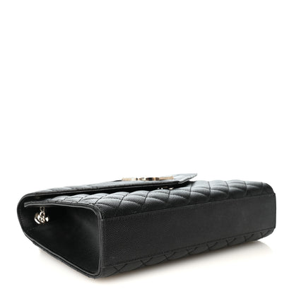Saint Laurent Grain De Poudre Textured Mixed Matelasse Triquilt Medium Monogram Satchel Black 4 of 10