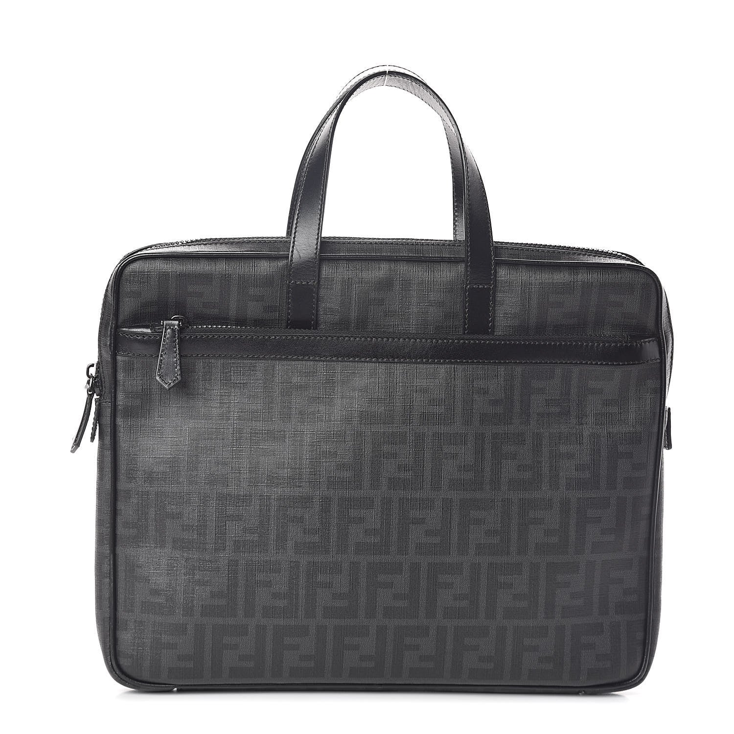 Fendi Zucca Spalmati Briefcase Black 1 of 9