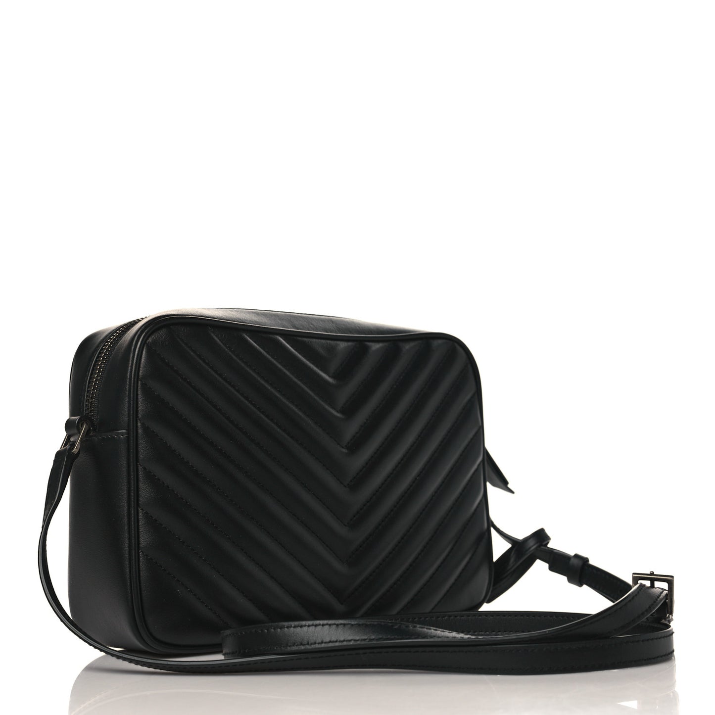 Calfskin Matelasse Monogram Monochrome Lou Camera Bag Black