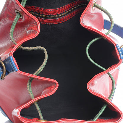 Louis Vuitton Epi Tri-Color Noe Red Blue Green 6 of 9