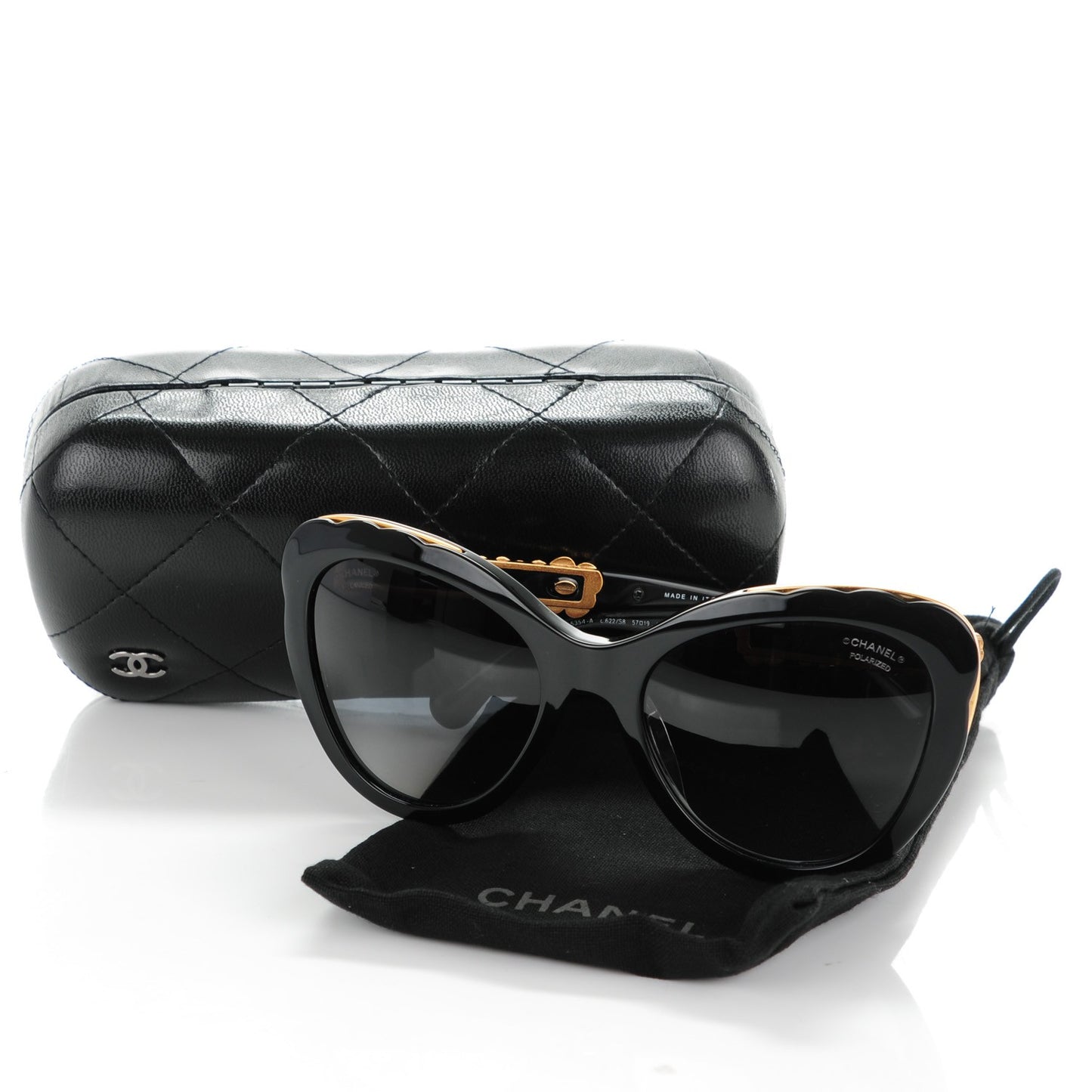Bijou Cat Eye Sunglasses 5354-A Black