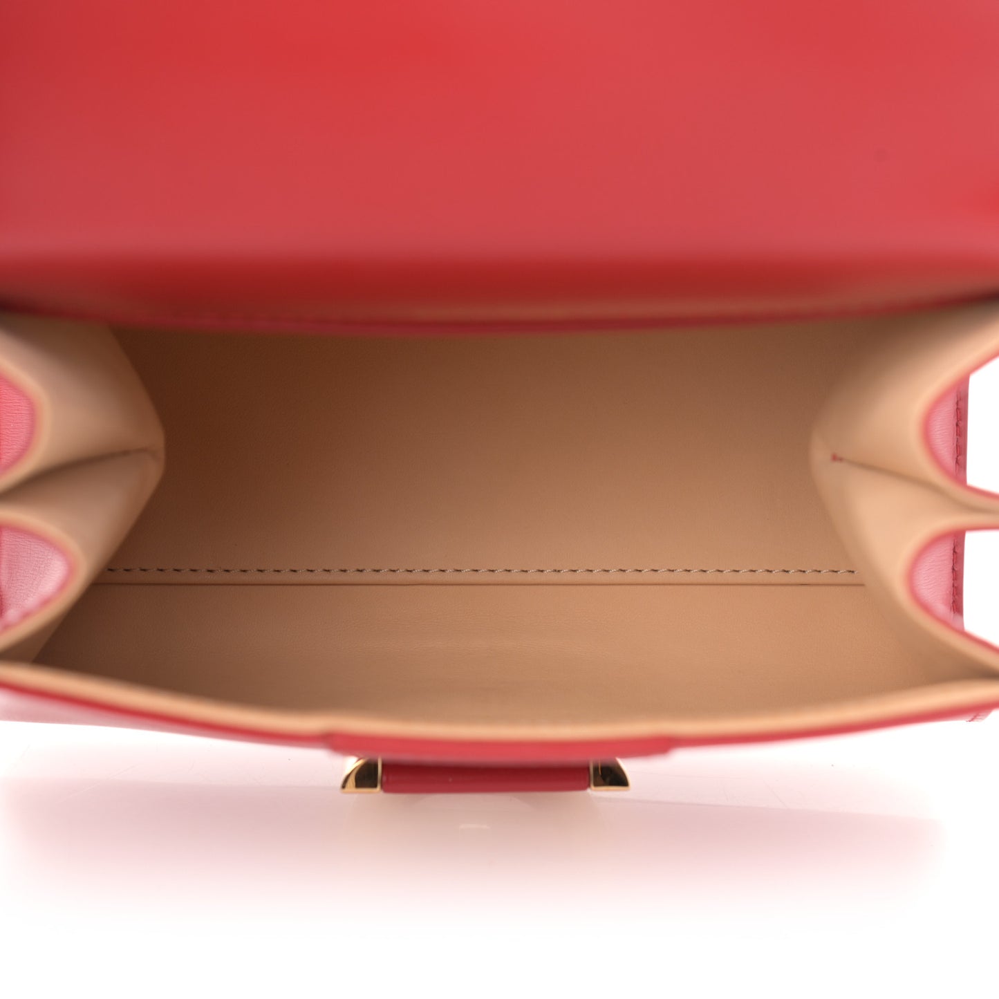 Box Calfskin Mini Brillant Satchel Red