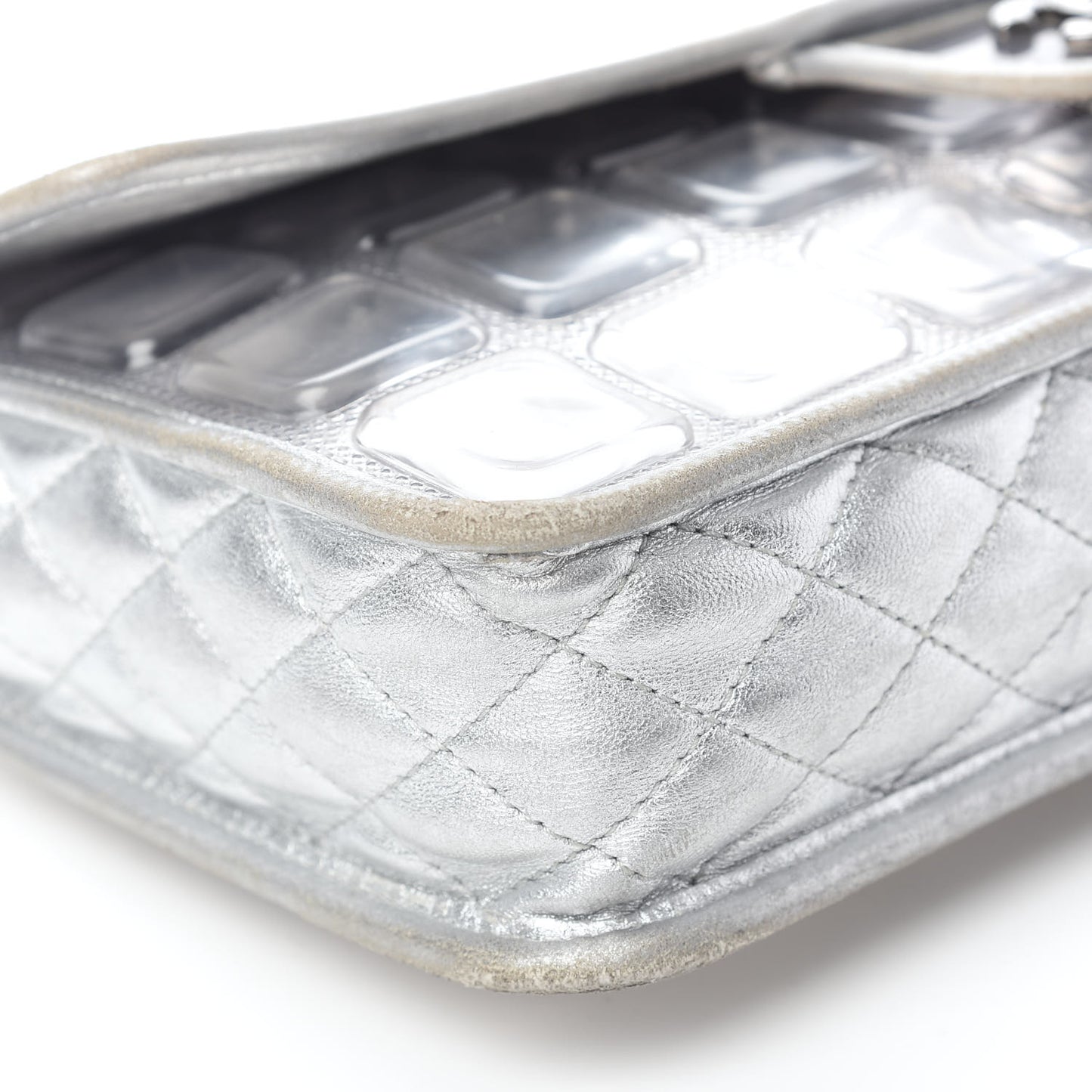 Vinyl Large Ice Cube Flap Silver