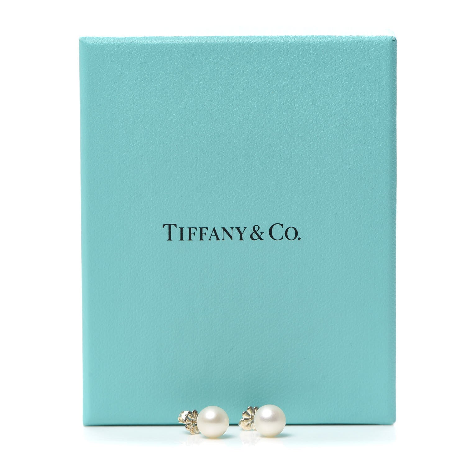 Tiffany Sterling Silver Freshwater Pearl 8-9mm Ziegfeld Earrings 5 of 5