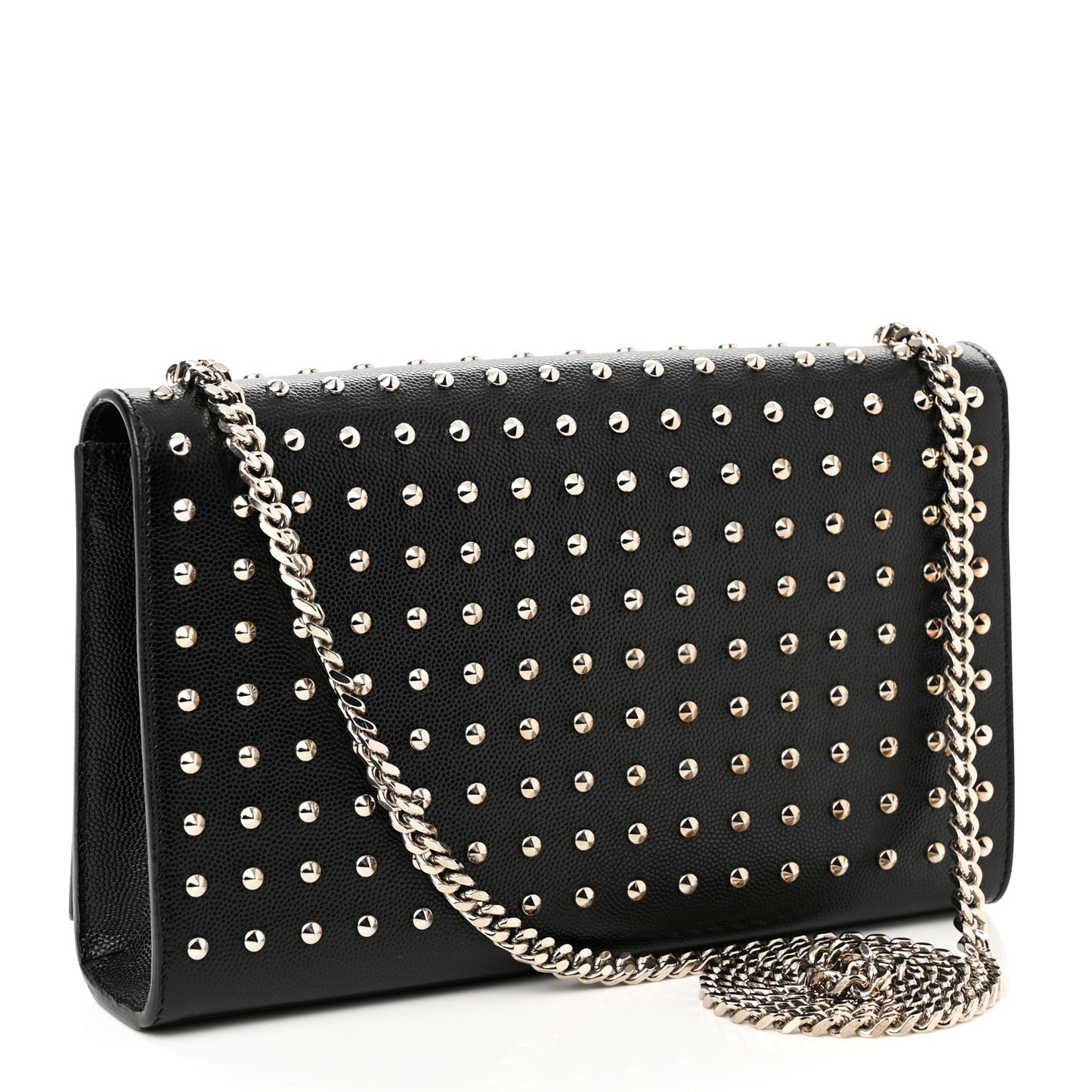 Grain De Poudre Studded Medium Monogram Kate Satchel Black