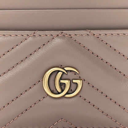 Gucci Calfskin Matelasse GG Marmont Card Holder Porcelain Rose 7 of 10