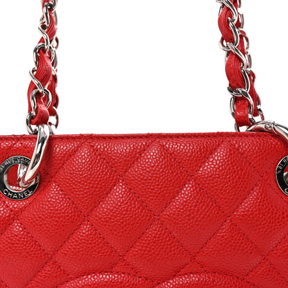 Chanel Caviar Quilted Grand Shopping Tote GST Red 8 of 10