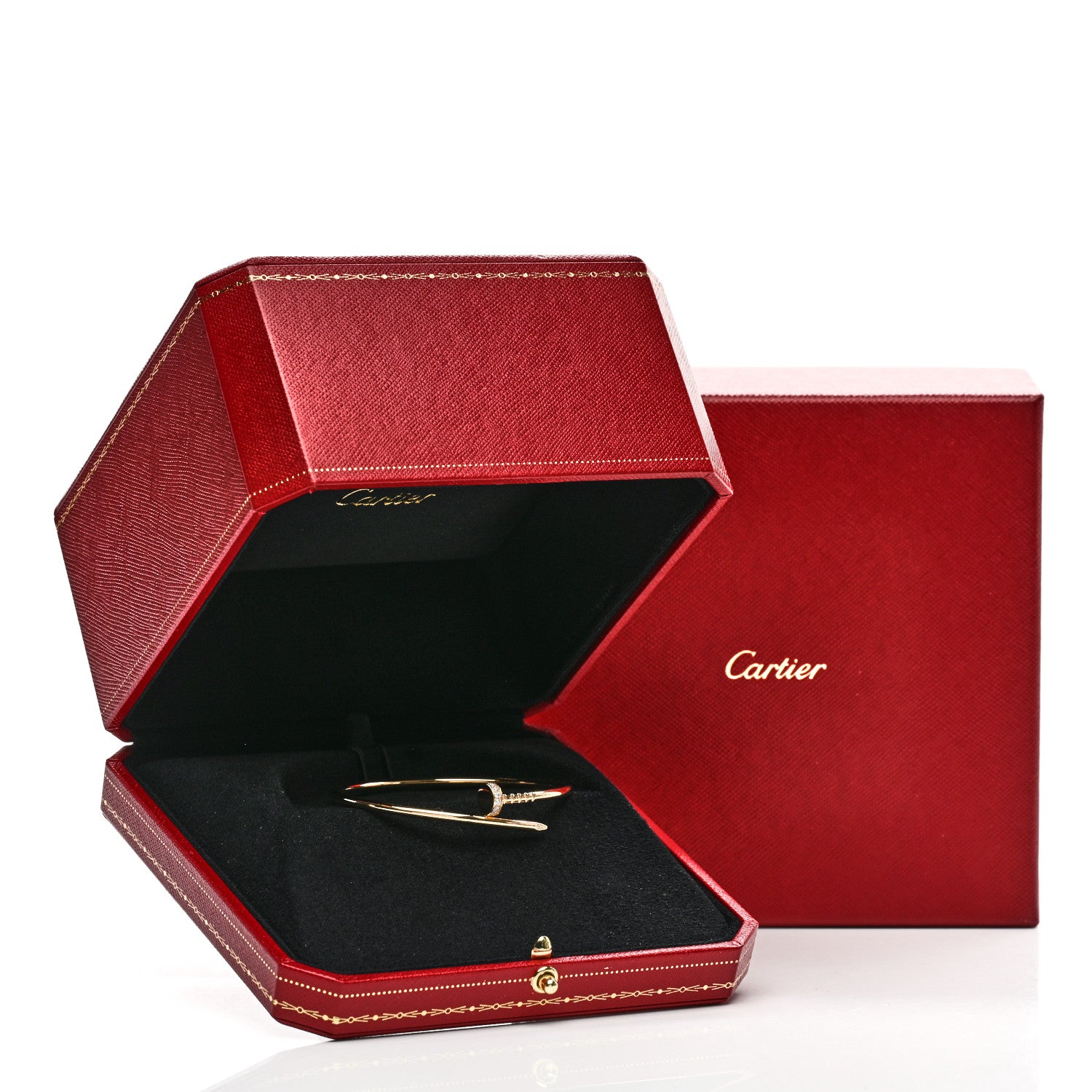 Cartier 18K Yellow Gold Diamond Small Juste Un Clou Bracelet 16 4 of 4