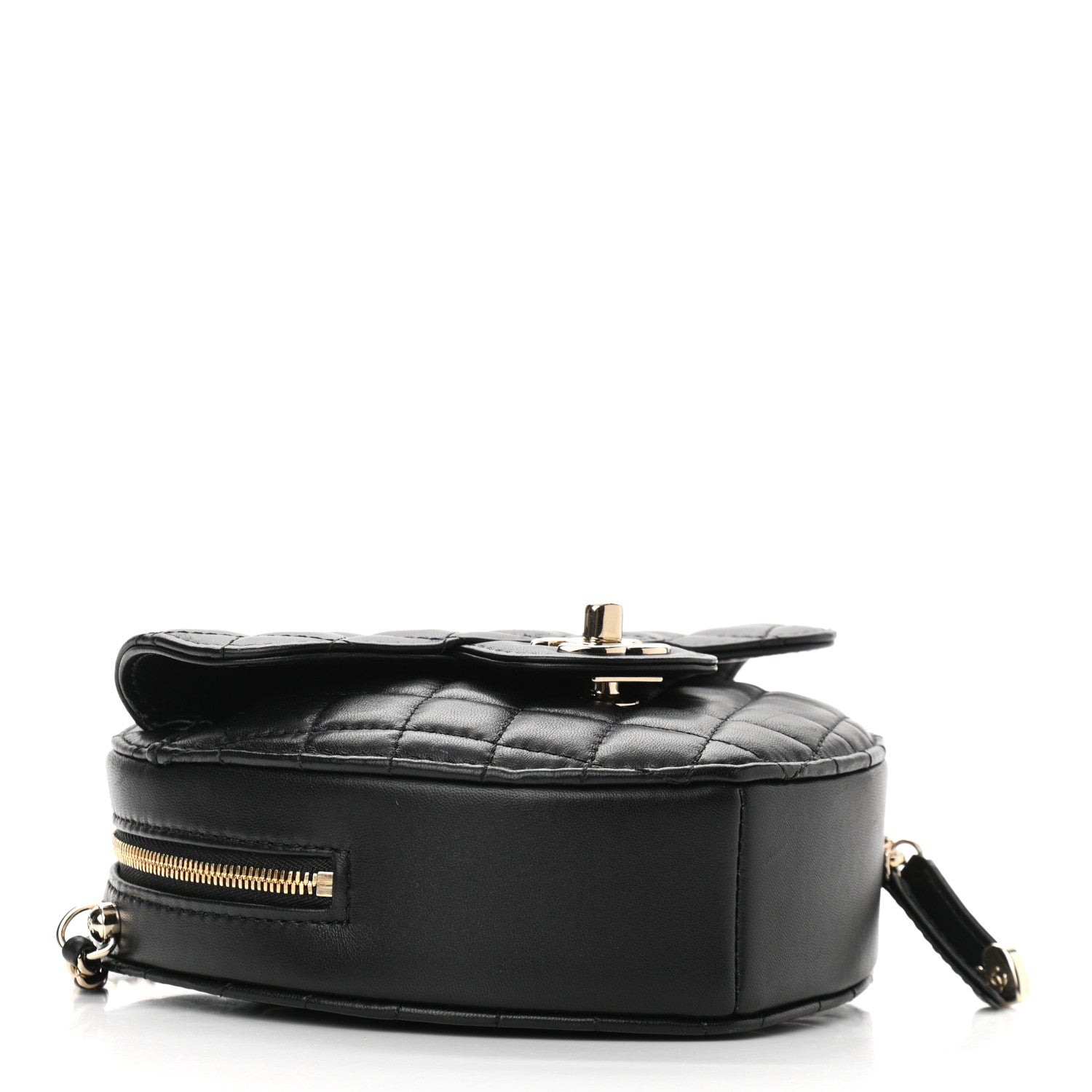 Chanel Lambskin Quilted CC In Love Heart Bag Black 4 of 9