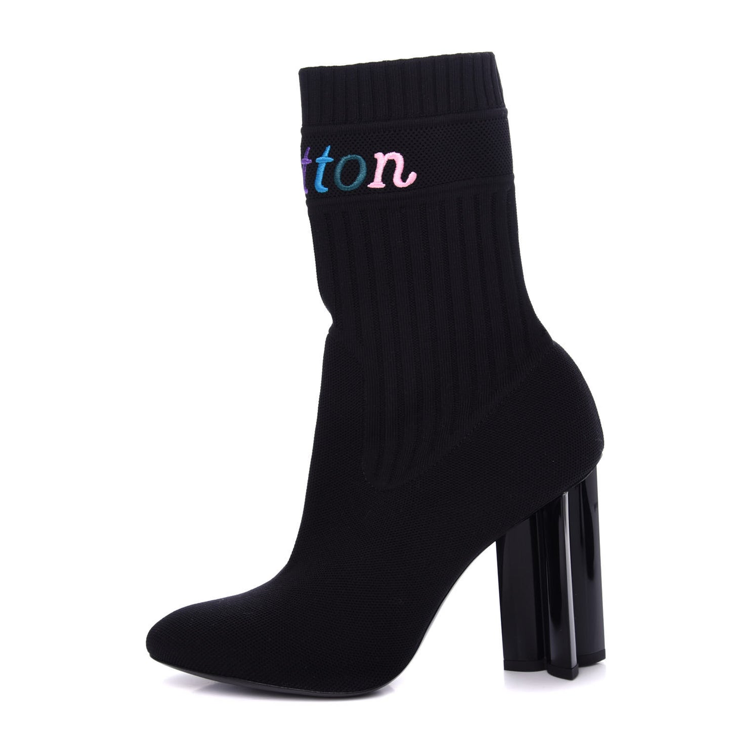 Stretch Fabric New Wave Silhouette Ankle Boots 39 Black