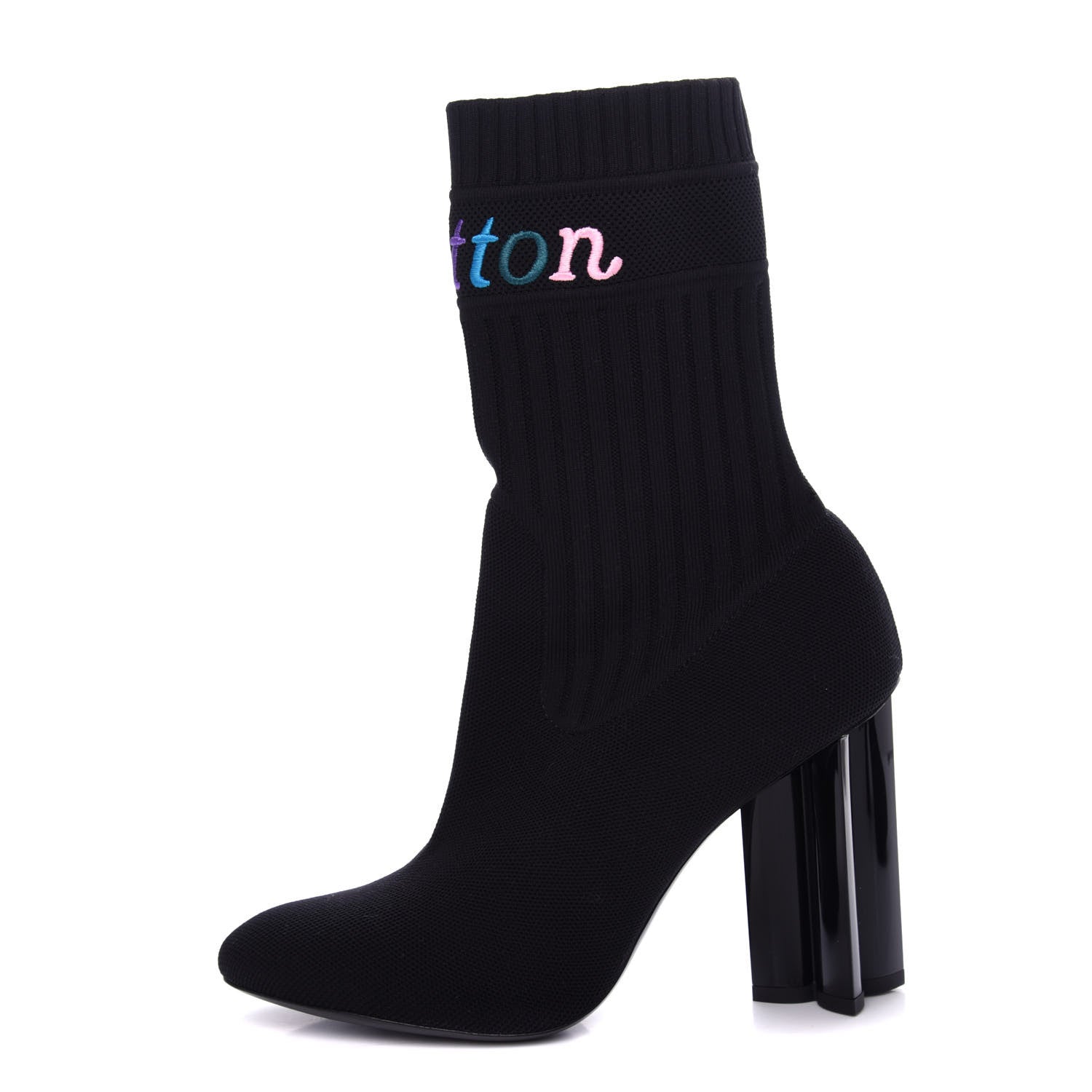 Louis Vuitton Stretch Fabric New Wave Silhouette Ankle Boots 39 Black 1 of 9