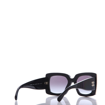 Chanel Acetate Rectangle Sunglasses 5435 Black 4 of 8