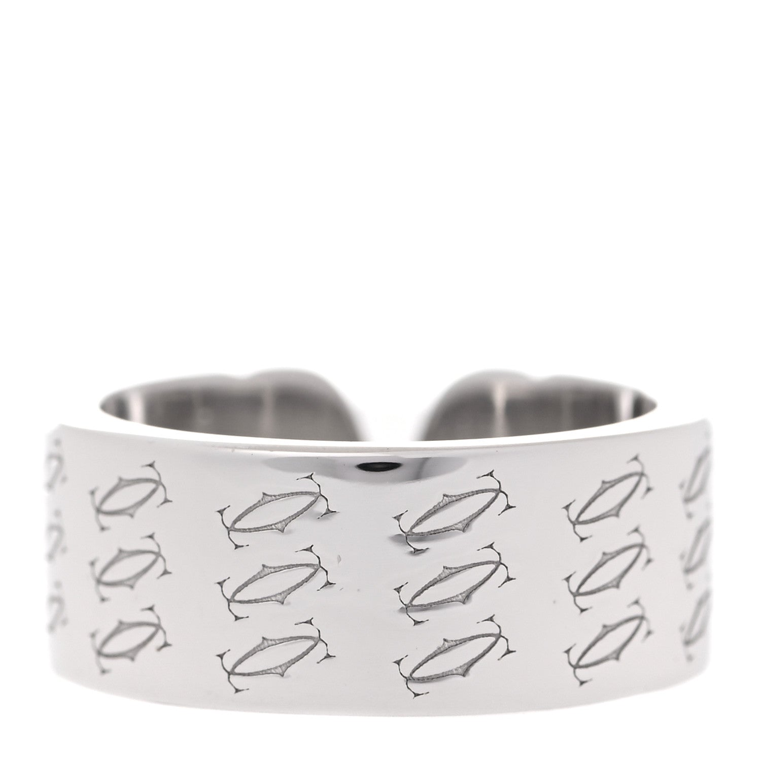 Cartier 18K White Gold C De Cartier Christmas Ring 51 5.75 3 of 6