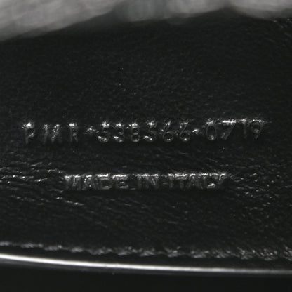 Saint Laurent Crinkled Calfskin Matelasse Monogram Baby Niki Chain Satchel Black 6 of 8