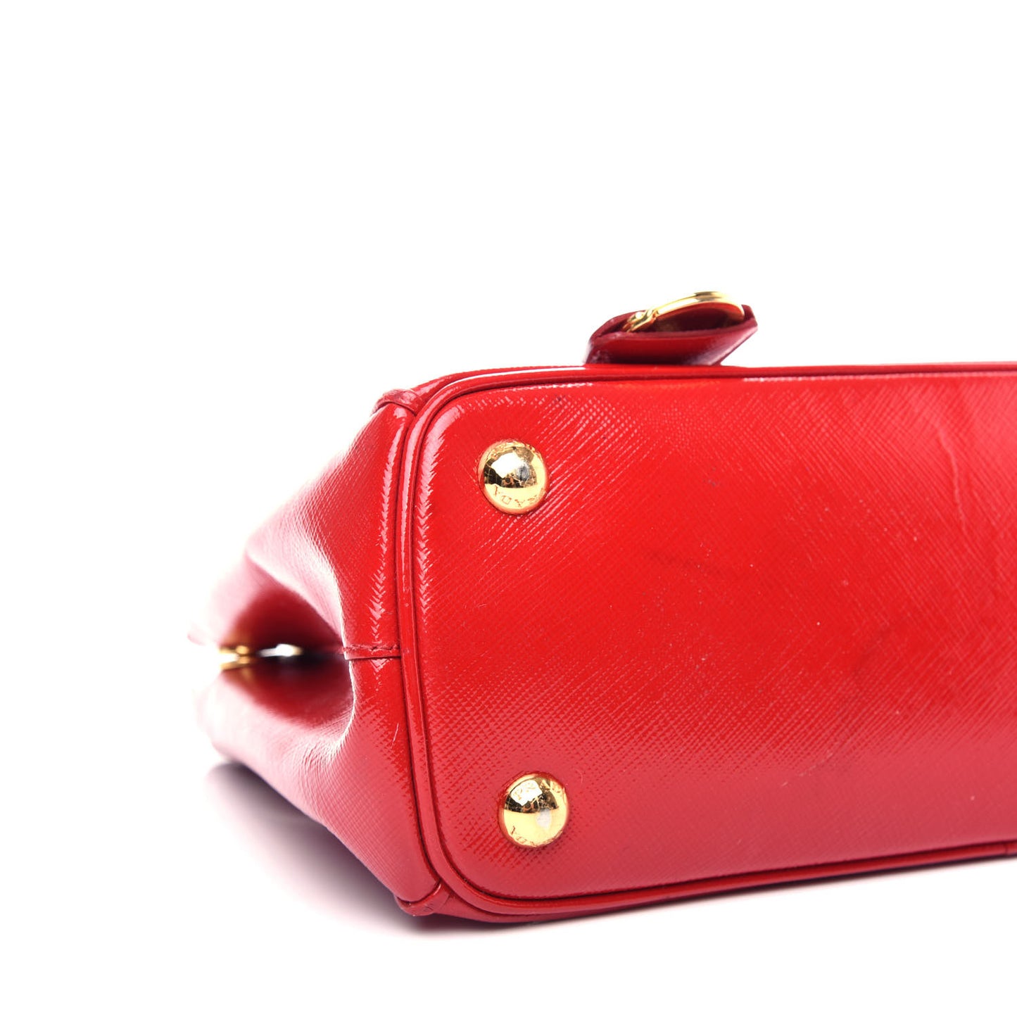 Saffiano Vernice Small Galleria Double Zip Rosso