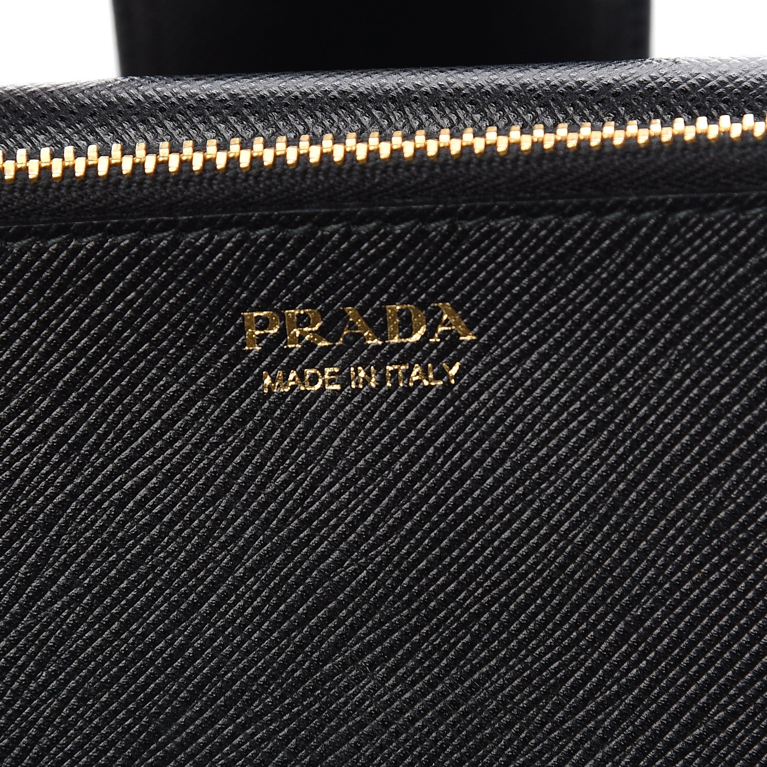 Prada Saffiano Metal Medium Wallet Black 6 of 7