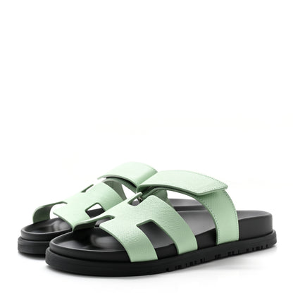Hermes Epsom Womens Chypre Sandals 36 Vert Jade 3 of 9