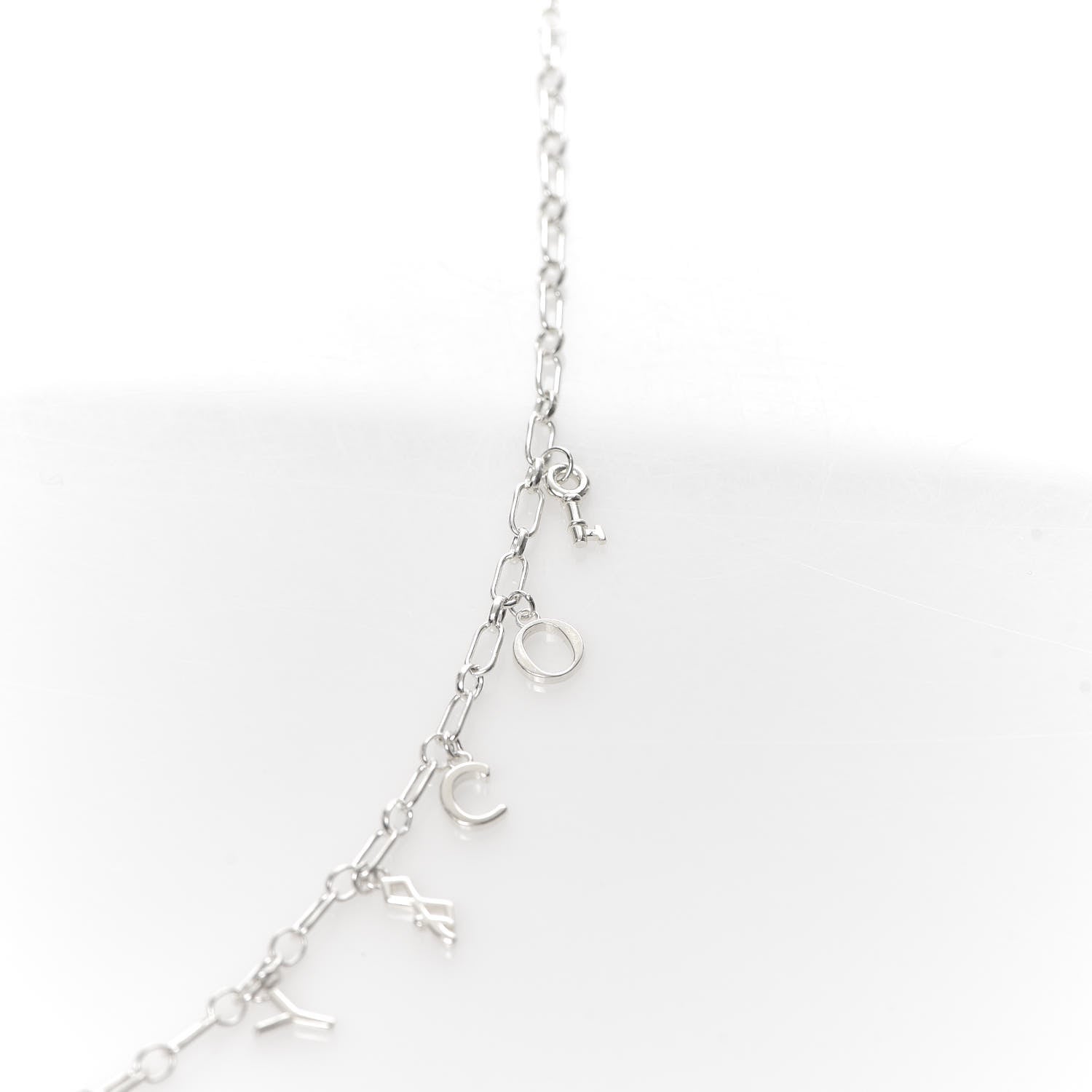 Tiffany Sterling Silver Enamel Love Notes Charm Necklace 10 of 11