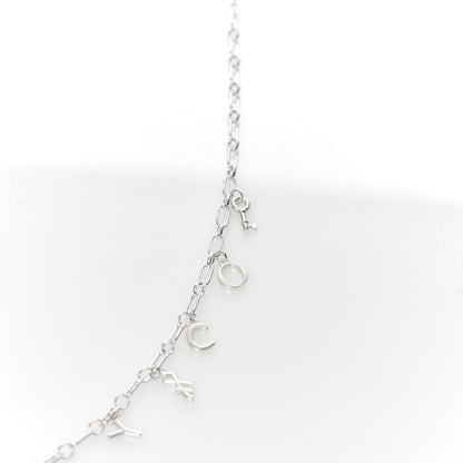 Tiffany Sterling Silver Enamel Love Notes Charm Necklace 10 of 11