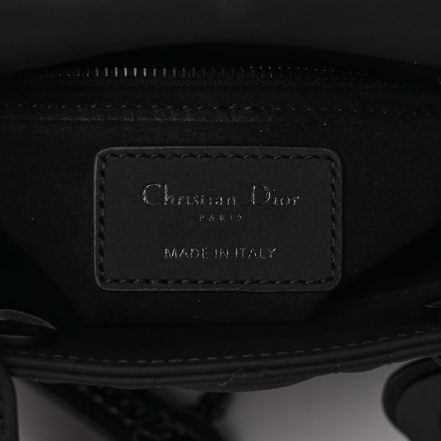 Ultra Matte Calfskin Cannage Mini Lady Dior Black