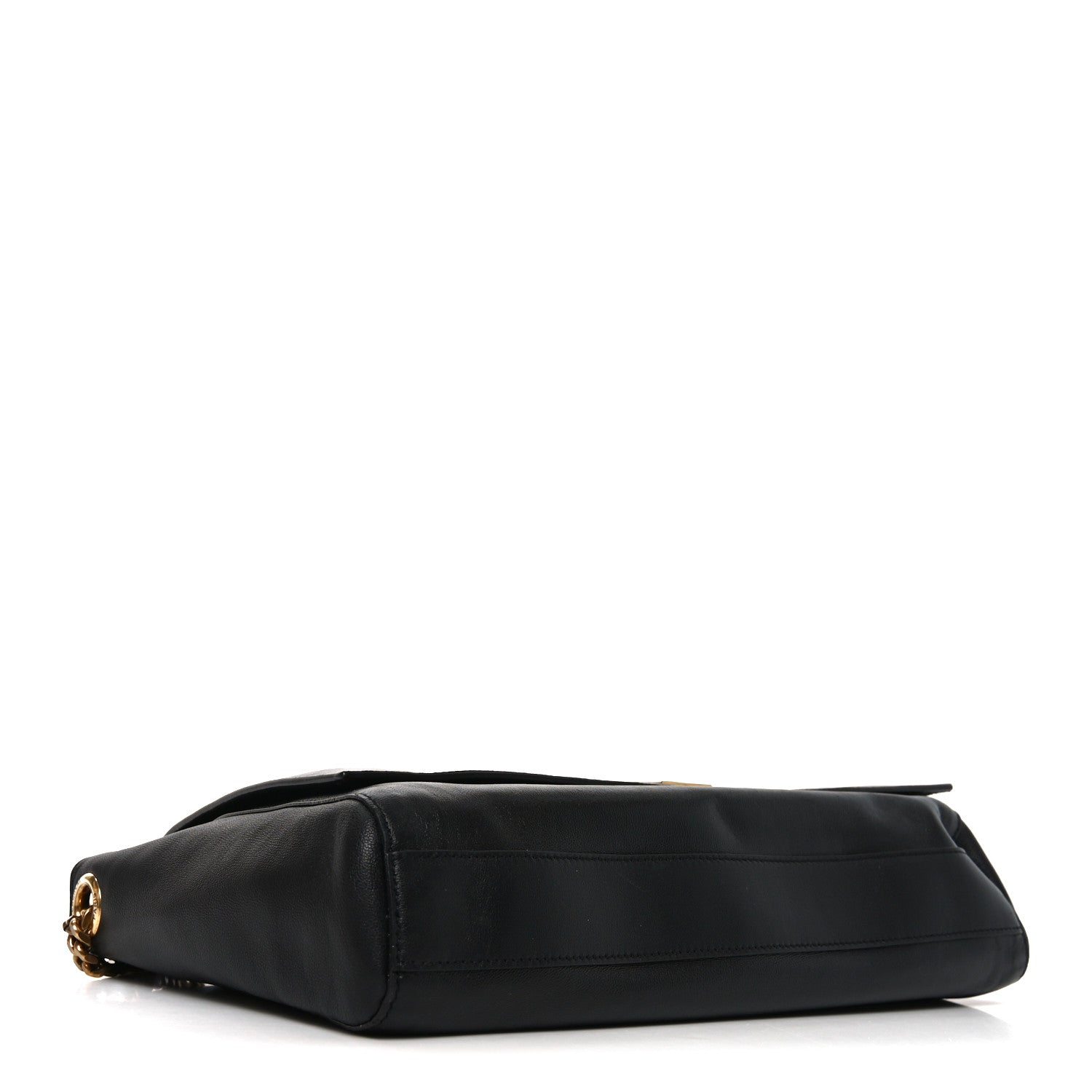 Saint Laurent Smooth Calfskin Suede Medium Reversible Monogram Kate Satchel Black 16 of 18