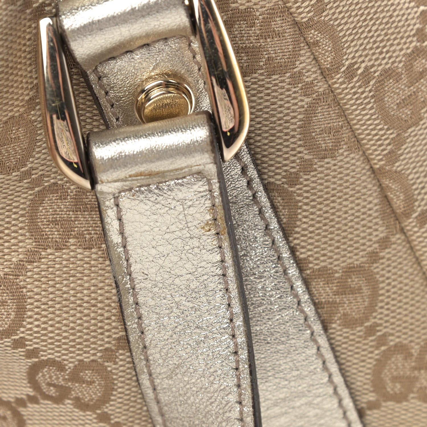 Gucci Monogram Medium Abbey Shoulder Bag Gold 11 of 12