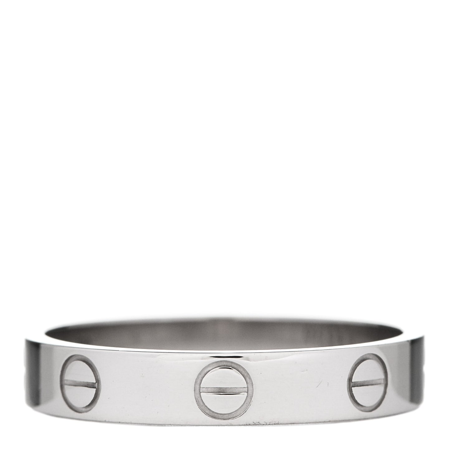 18K White Gold 3.5mm LOVE Wedding Band Ring 56 7.5