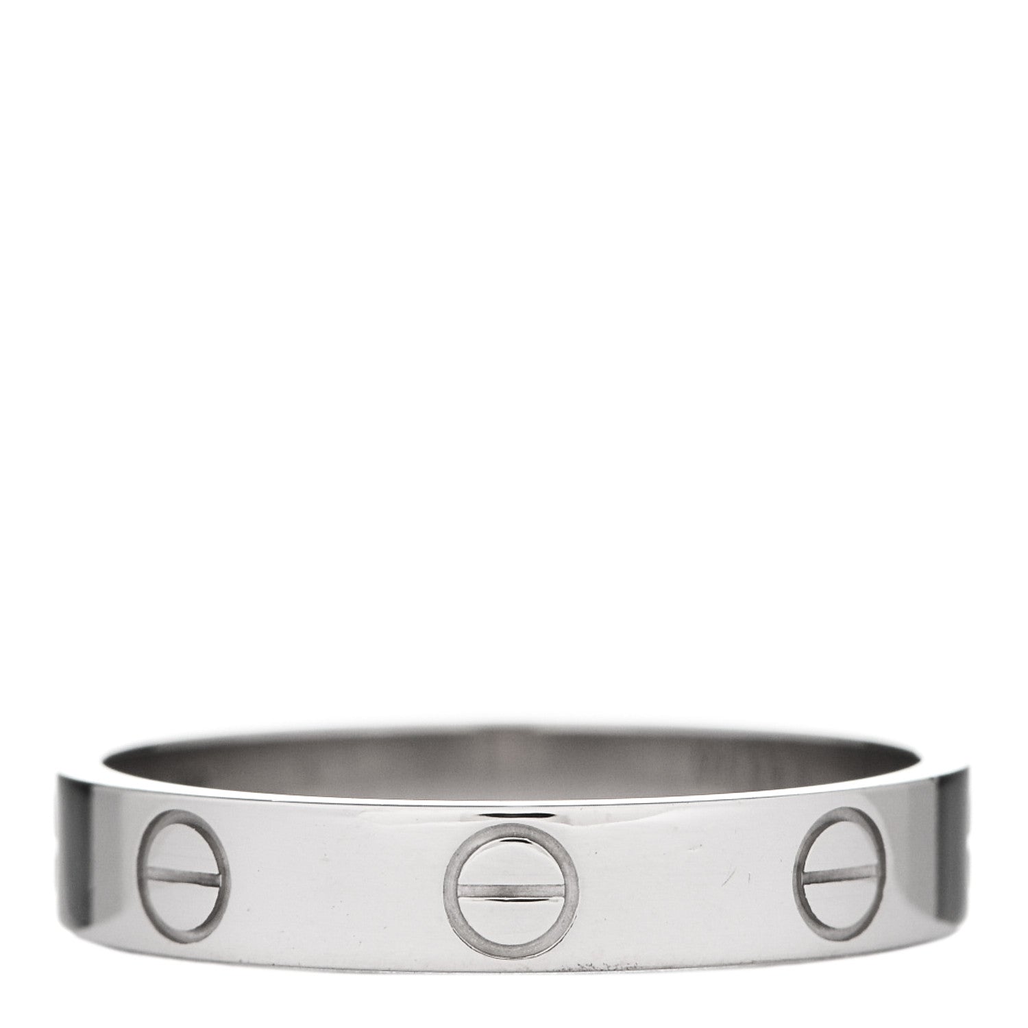 Cartier 18K White Gold 3.5mm LOVE Wedding Band Ring 56 7.5 1 of 6