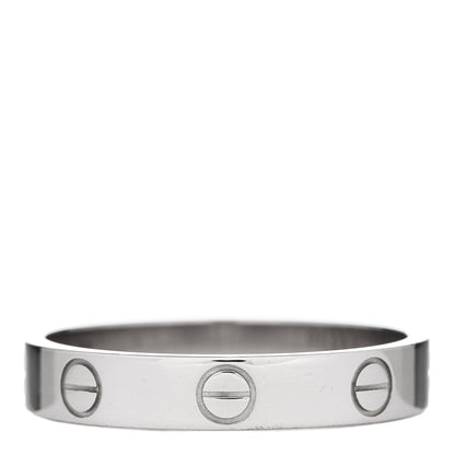 Cartier 18K White Gold 3.5mm LOVE Wedding Band Ring 56 7.5 1 of 6