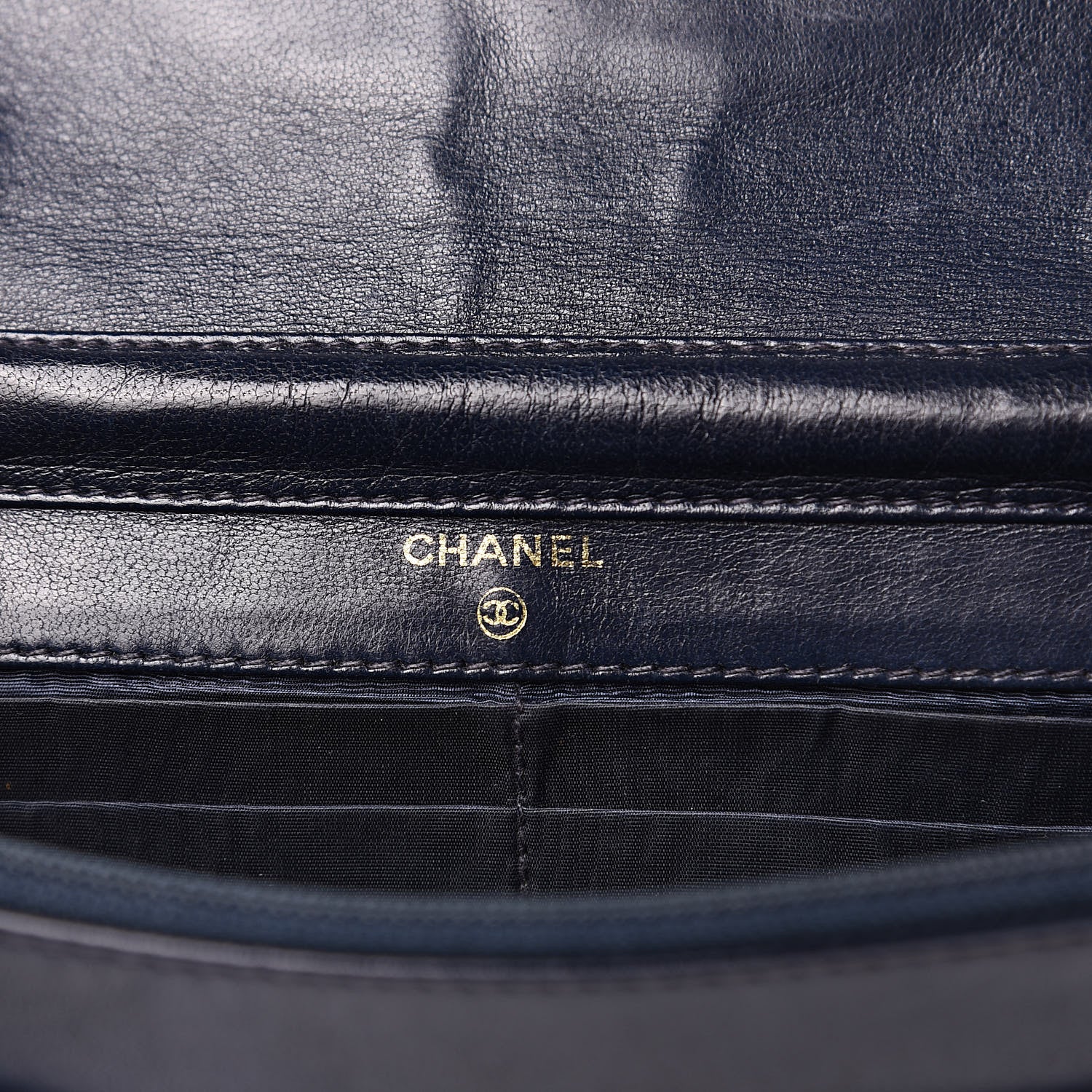 Chanel Denim Timeless CC Wallet on Chain WOC Blue 6 of 12