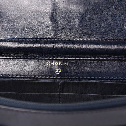 Chanel Denim Timeless CC Wallet on Chain WOC Blue 6 of 12