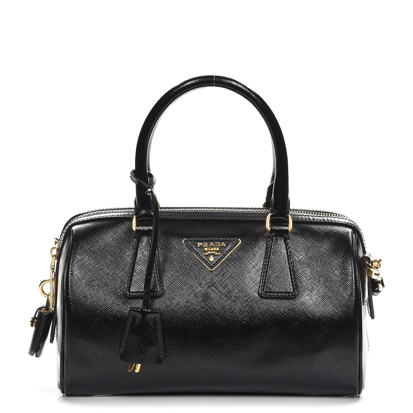 Saffiano Vernice Petite Bowler Black