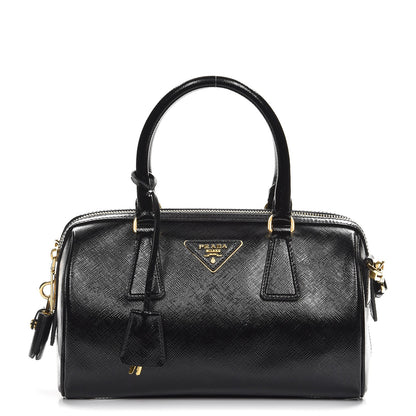 Prada Saffiano Vernice Petite Bowler Black 1 of 8