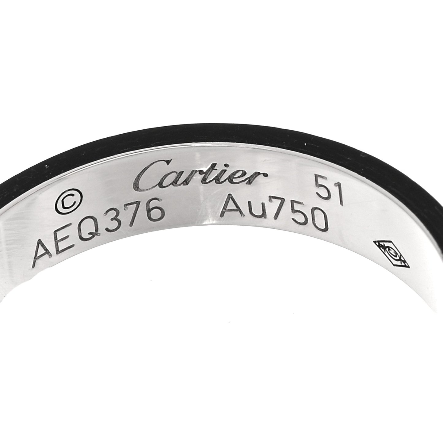 18K White Gold 3.5mm LOVE Wedding Band Ring 51 5.75