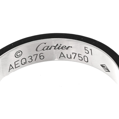 Cartier 18K White Gold 3.5mm LOVE Wedding Band Ring 51 5.75 4 of 4