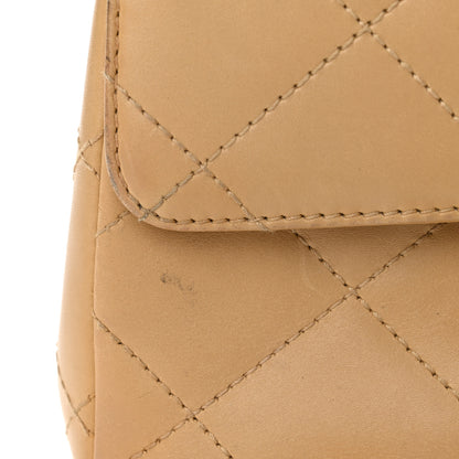 Chanel Lambskin Quilted Medium Single Flap Beige 14 of 15