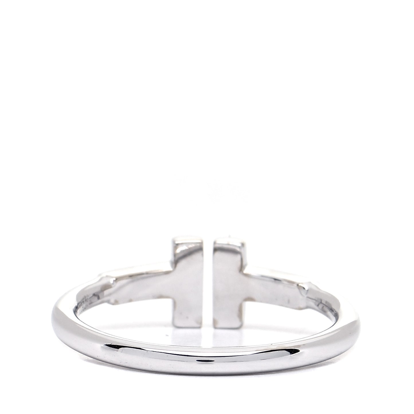 18K White Gold T Wire Ring 49 5